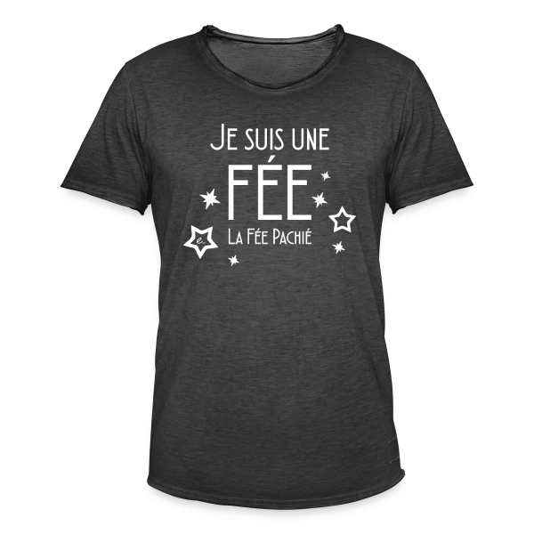 "Je Suis Une Fée" - Magie et Poésie Enchantée sur T-shirt vintage Homme