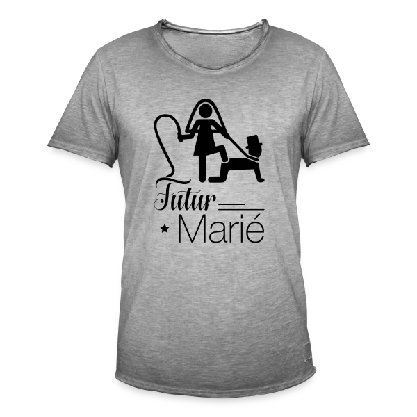 "Futur Marié" : Prêt pour le Grand Jour sur T-shirt vintage Homme