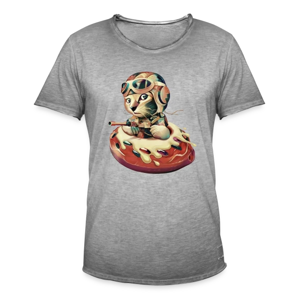 Donut Fighter sur T-shirt vintage Homme