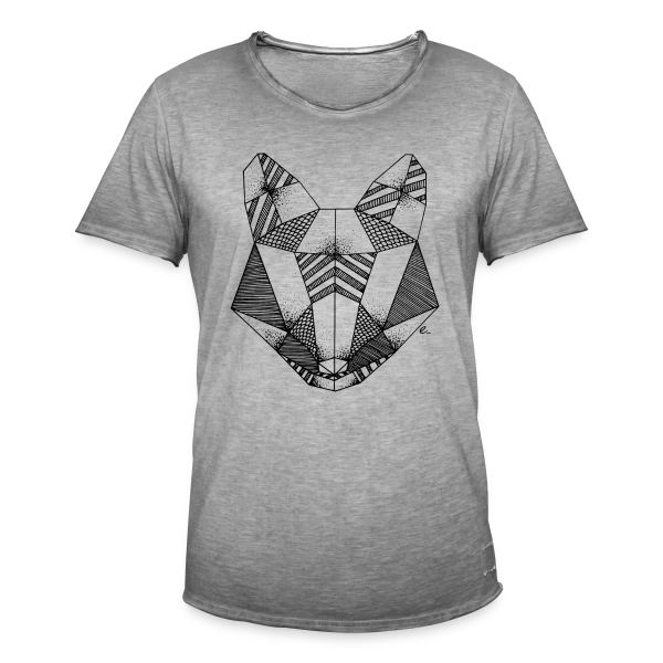 Renard Origami : Art Géométrique Nature sur T-shirt vintage Homme