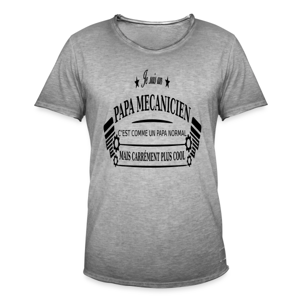 Papa Mécanicien Pro sur T-shirt vintage Homme