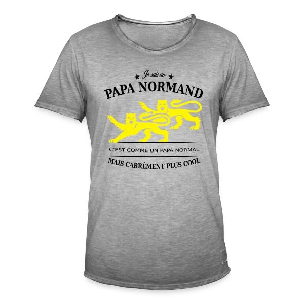Papa Normand au Guépard Doré sur T-shirt vintage Homme