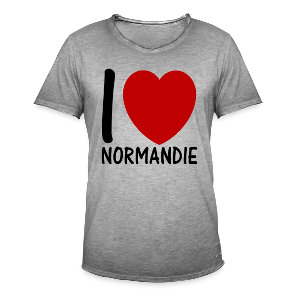 J'aime la Normandie sur T-shirt vintage Homme