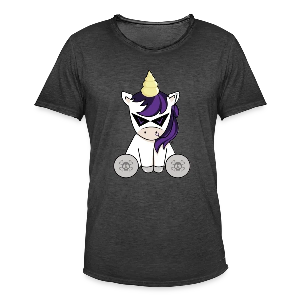 Licorne Grunge : Rebelle et Mystérieuse sur T-shirt vintage Homme