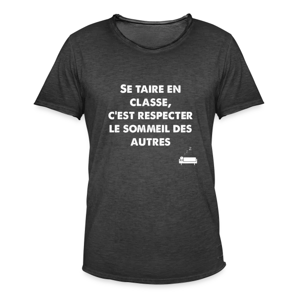 Citation Fun Zzz sur T-shirt vintage Homme