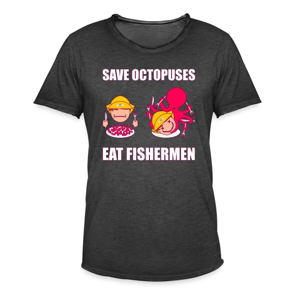 Sauvons les pieuvres sur T-shirt vintage Homme