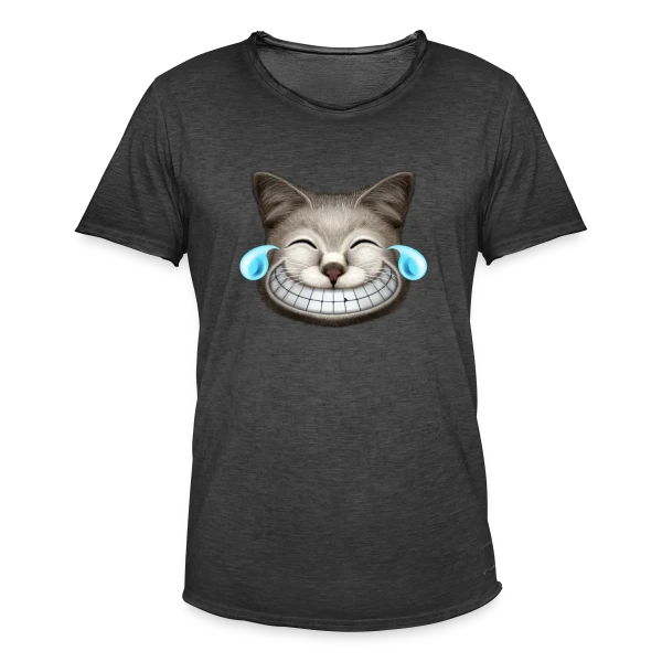 Chat Hilarant Explosion Rires sur T-shirt vintage Homme