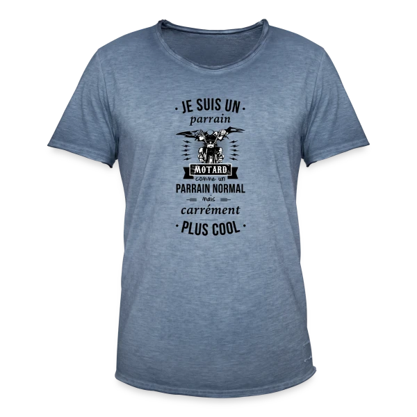 Parrain Motard : Le Meilleur des Parrains sur T-shirt vintage Homme