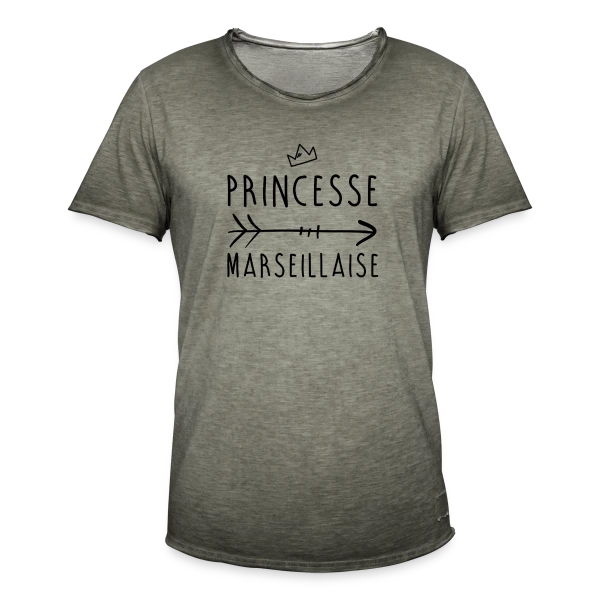 Princesse Marseillaise sur T-shirt vintage Homme