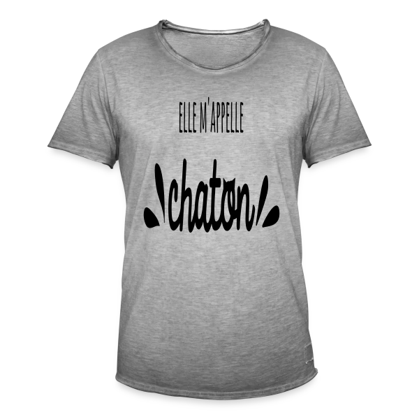 Elle M'appelle Chaton sur T-shirt vintage Homme