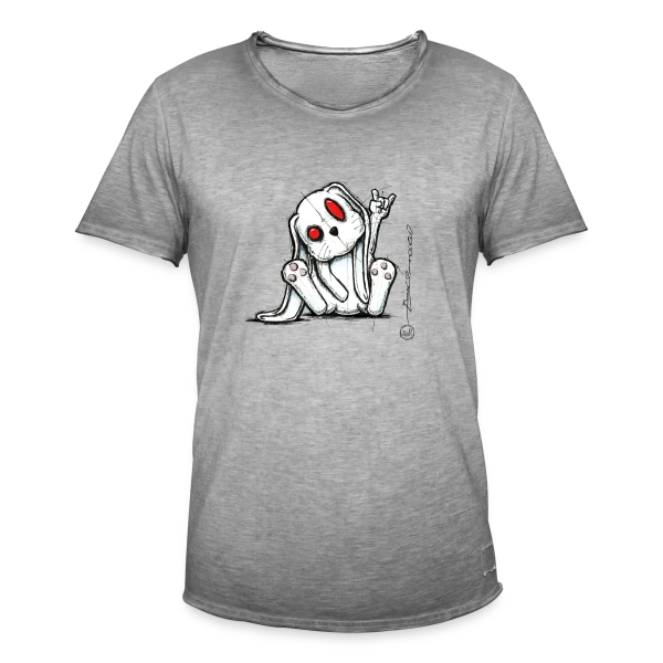 Lapin Rockeur Métal sur T-shirt vintage Homme