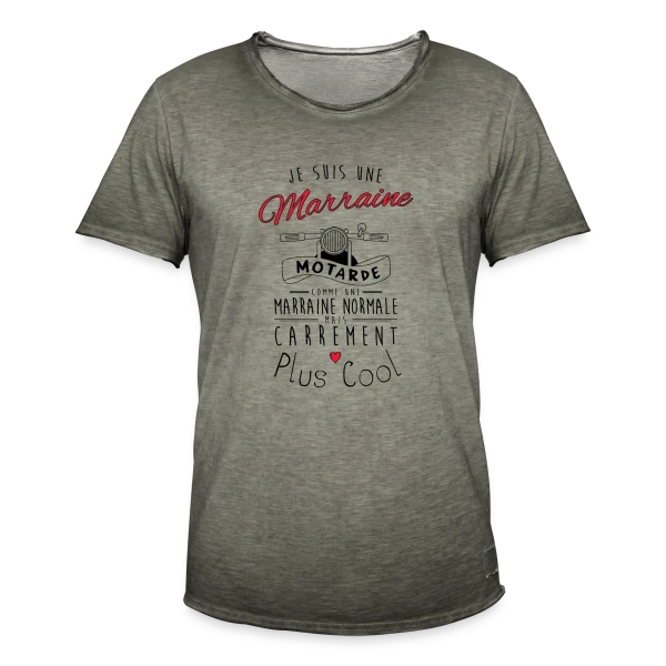 Marraine Motarde : Carrément la Plus Cool ! sur T-shirt vintage Homme
