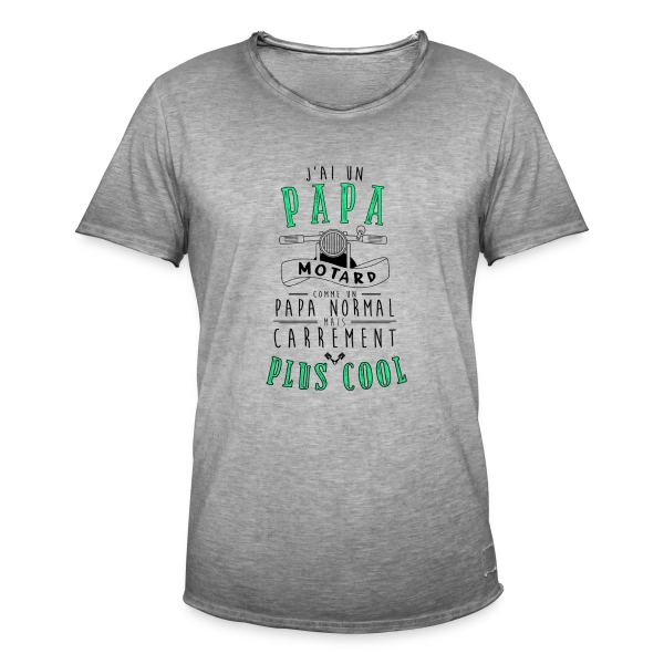 Mon Papa Motard : Le Plus Cool de Tous ! sur T-shirt vintage Homme