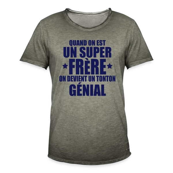 On Devient un Tonton Génial sur T-shirt vintage Homme