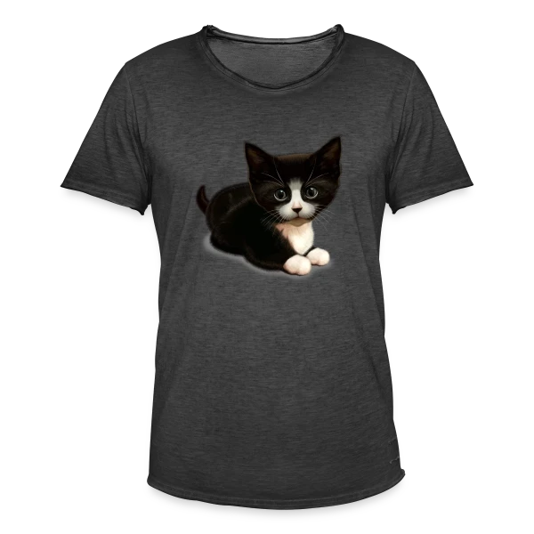 Chat Mignon : Personnalisable sur T-shirt vintage Homme