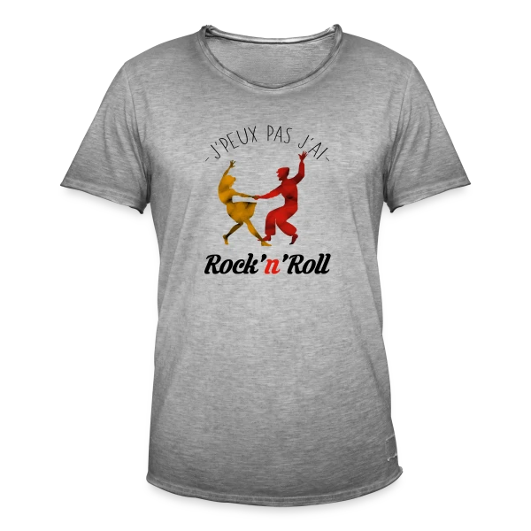 J'peux pas, j'ai Rock sur T-shirt vintage Homme