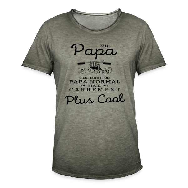Papa Motard - Passion Vitesse sur T-shirt vintage Homme