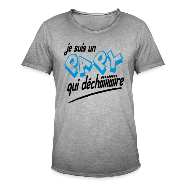Papy d'Enfer sur T-shirt vintage Homme