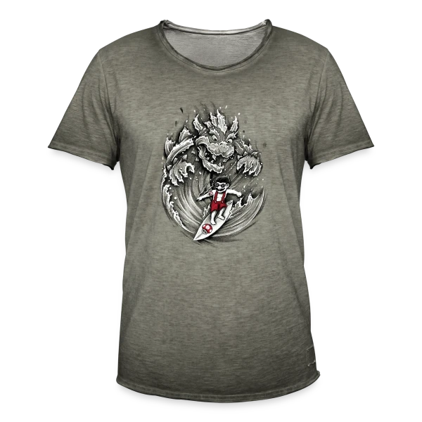 Mario, le Surfeur de Bowser sur T-shirt vintage Homme