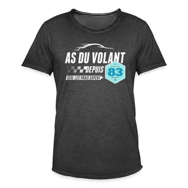 As du Volant 1983 - Légende de la Route sur T-shirt vintage Homme