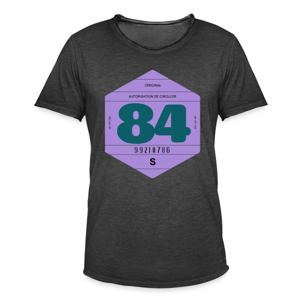 Vignette Automobile 1984 Rétro France sur T-shirt vintage Homme