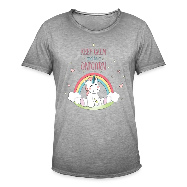 Licorne Arc-en-ciel sur T-shirt vintage Homme