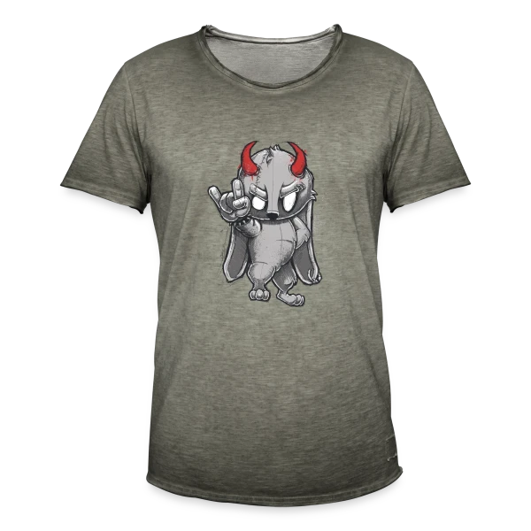 Lapin Métalleux Diabolique sur T-shirt vintage Homme