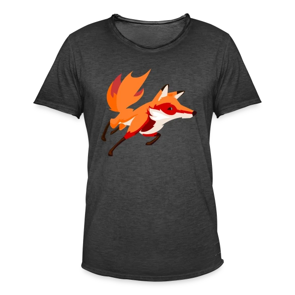 Renard Vif et Stylisé sur T-shirt vintage Homme
