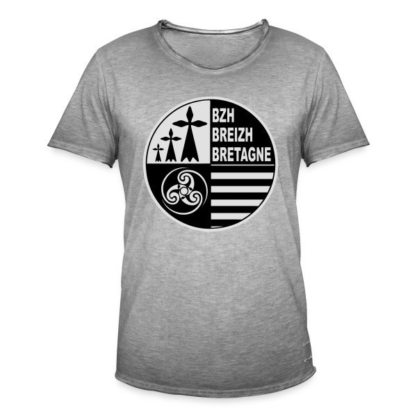 Emblème Breton Breizh sur T-shirt vintage Homme