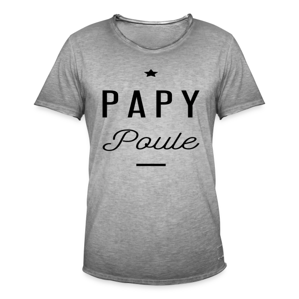 PAPY POULE sur T-shirt vintage Homme