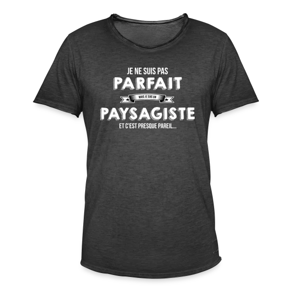 Paysagiste Fier Bannière sur T-shirt vintage Homme
