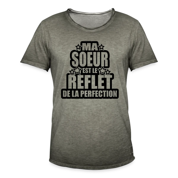 Ma Sœur, Reflet de la Perfection et de l'Amour sur T-shirt vintage Homme