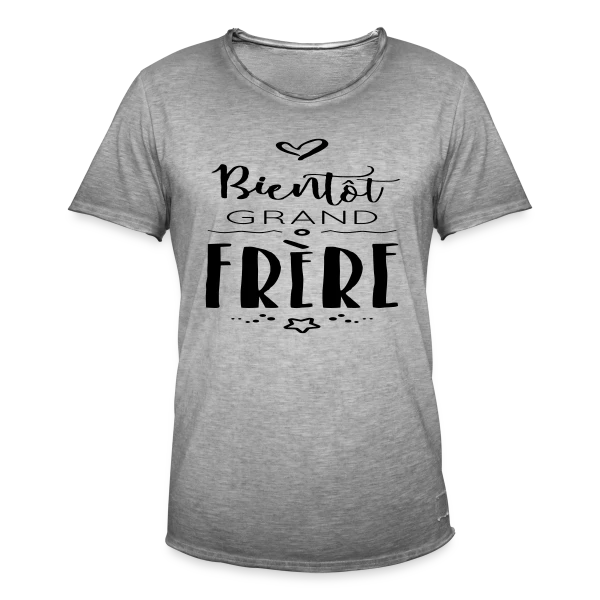 Bientôt Grand Frère sur T-shirt vintage Homme