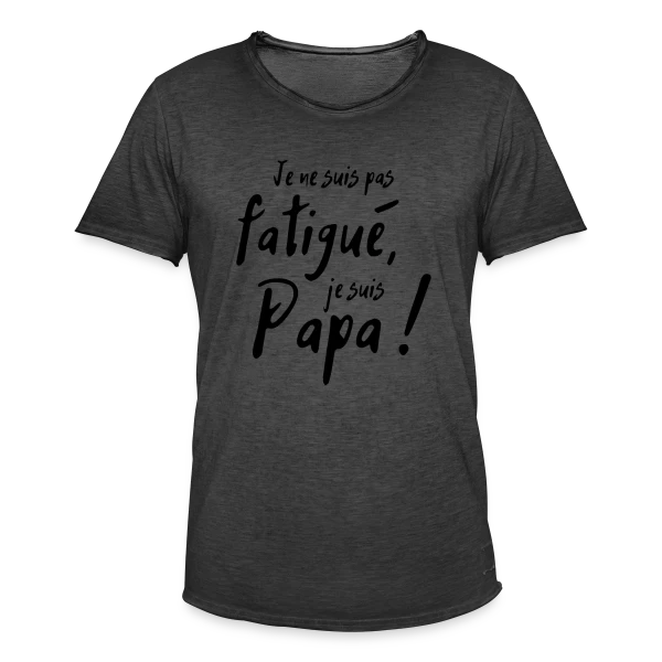 Mon Papa Héro sur T-shirt vintage Homme