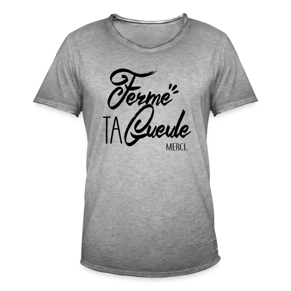 Humour : Chut ! Message Subtil sur T-shirt vintage Homme