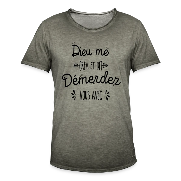 Démerdez-vous ! sur T-shirt vintage Homme