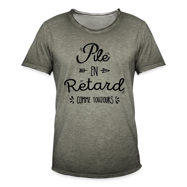 Pile Poil en Retard sur T-shirt vintage Homme