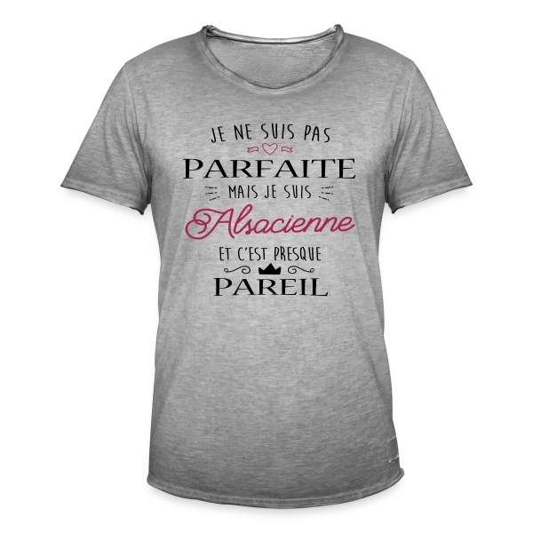 Pas Parfaite Mais Alsacienne sur T-shirt vintage Homme