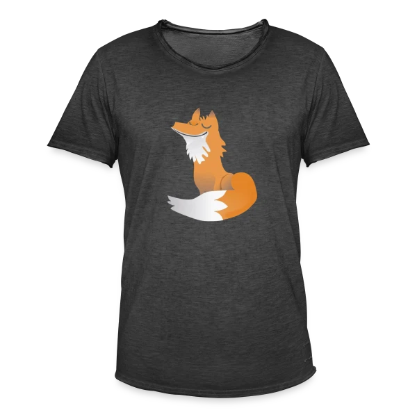 Renard Zen Élégant sur T-shirt vintage Homme