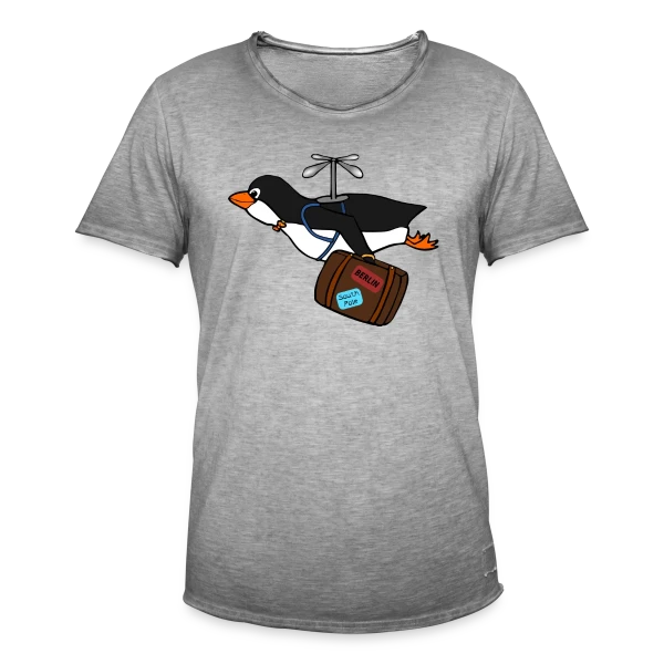 Pingouin Voyageur Hilarant sur T-shirt vintage Homme