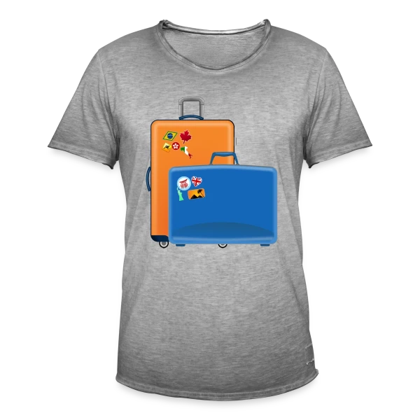 Valises du Monde Entier sur T-shirt vintage Homme