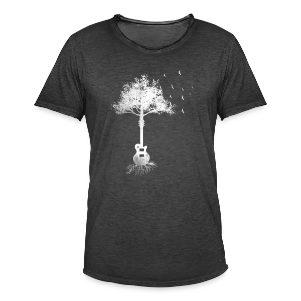 Arbre Guitare Électrique : Le Don du Guitariste sur T-shirt vintage Homme