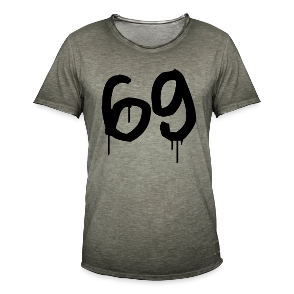 Numéro 69 Graffiti sur T-shirt vintage Homme