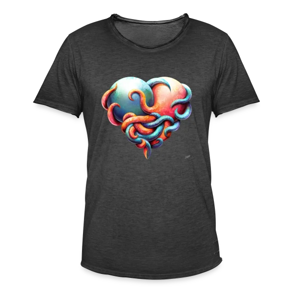 Grand Câlin Poulpe sur T-shirt vintage Homme