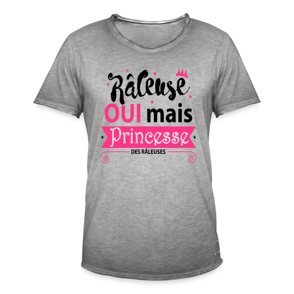 Princesse des Râleuses sur T-shirt vintage Homme