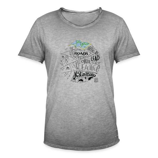 Chemins Vers Belles Destinations sur T-shirt vintage Homme