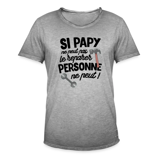Super Papy Bricoleur sur T-shirt vintage Homme