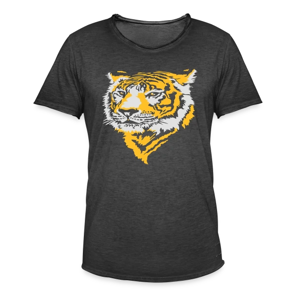 Tigre Majestueux : La Force de la Jungle sur T-shirt vintage Homme