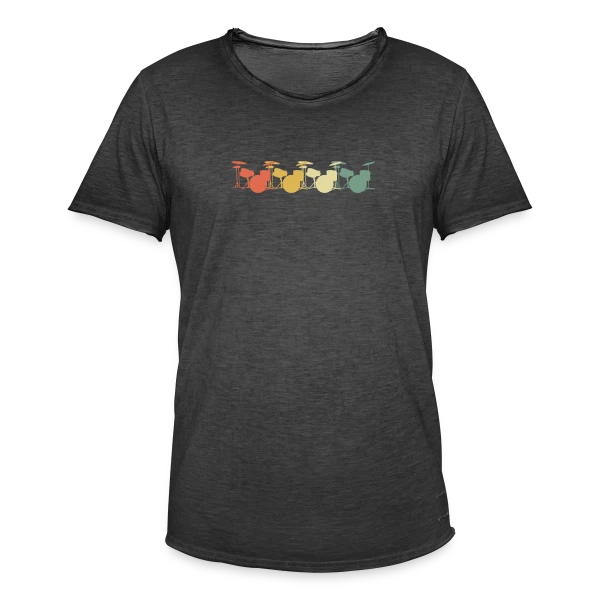 Batterie Rétro 70s sur T-shirt vintage Homme