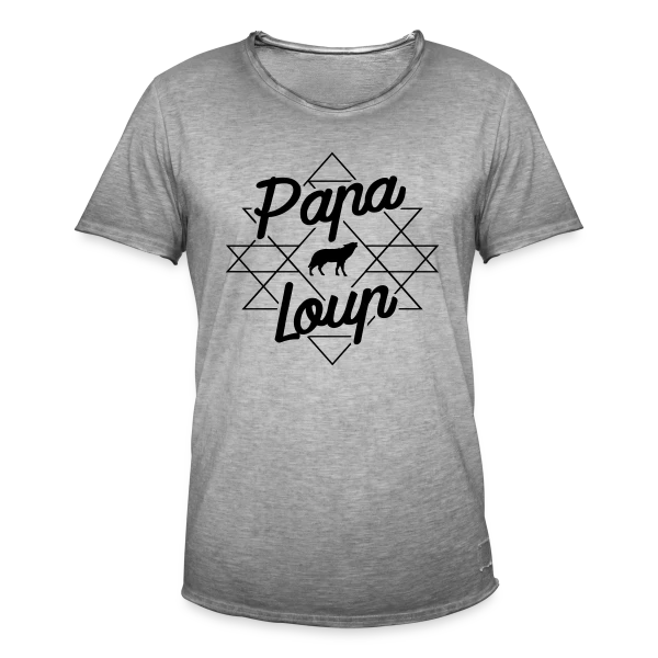 Papa Loup : Le Chef de Meute sur T-shirt vintage Homme